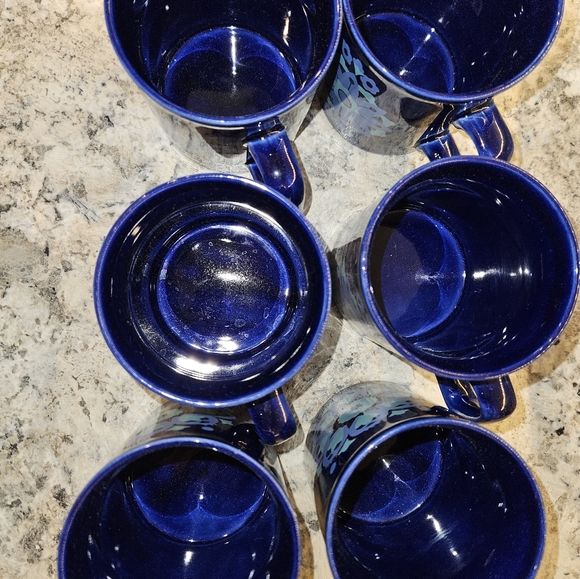 Set of 6 -  1960's or 70's Stafordshire Potteries of England retro coffee mugs. - Picture 6 of 6